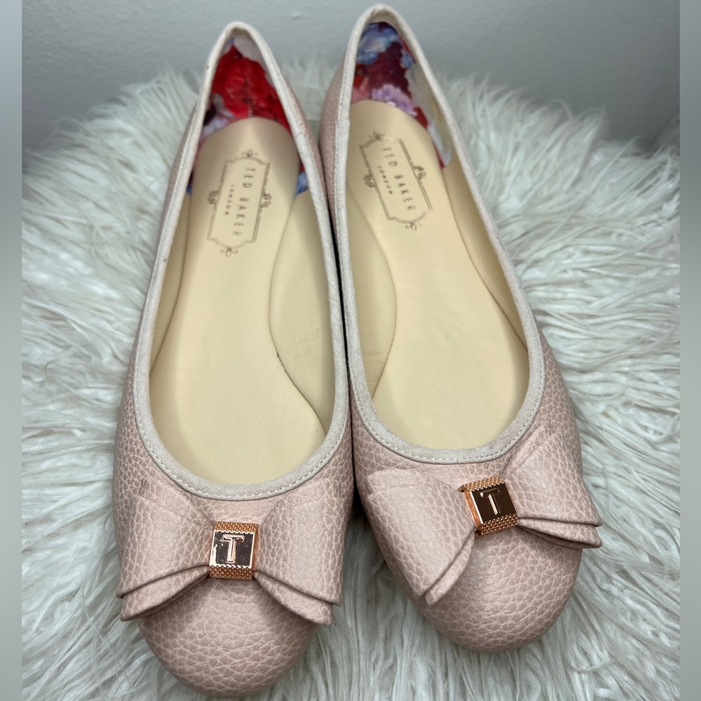 Ted Baker Immet Pink Bow Ballet Flats